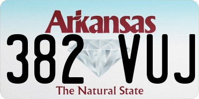 AR license plate 382VUJ