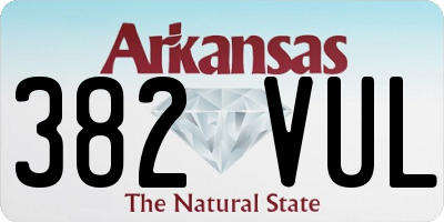AR license plate 382VUL
