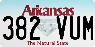 AR license plate 382VUM