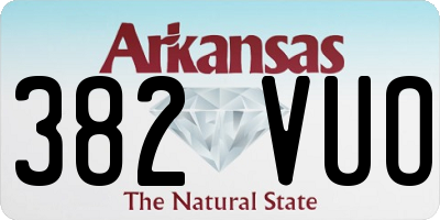 AR license plate 382VUO
