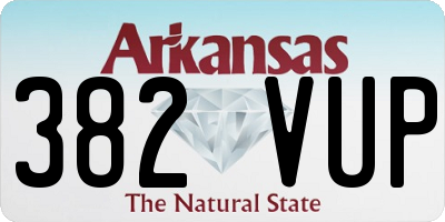 AR license plate 382VUP