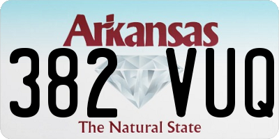 AR license plate 382VUQ
