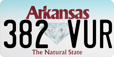 AR license plate 382VUR