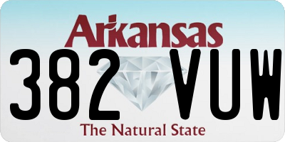 AR license plate 382VUW