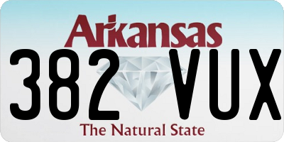 AR license plate 382VUX