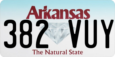 AR license plate 382VUY