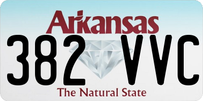 AR license plate 382VVC