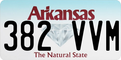 AR license plate 382VVM