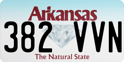 AR license plate 382VVN