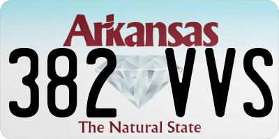 AR license plate 382VVS