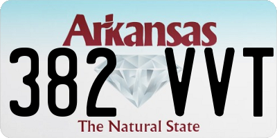 AR license plate 382VVT