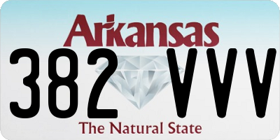 AR license plate 382VVV