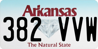 AR license plate 382VVW