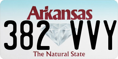 AR license plate 382VVY