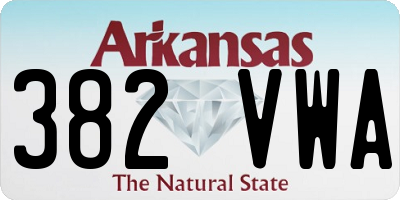 AR license plate 382VWA
