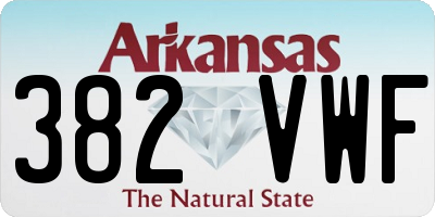 AR license plate 382VWF