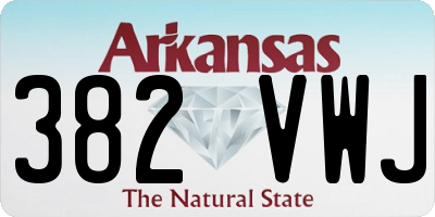 AR license plate 382VWJ