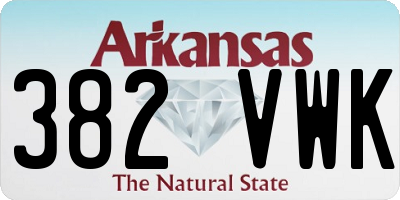 AR license plate 382VWK