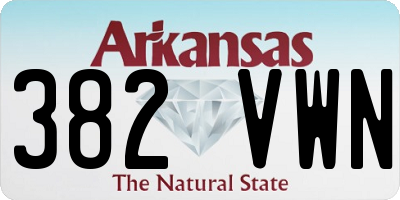 AR license plate 382VWN