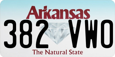 AR license plate 382VWO