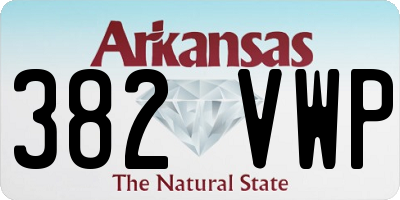 AR license plate 382VWP