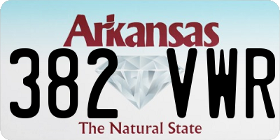 AR license plate 382VWR