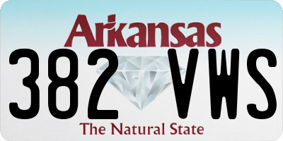 AR license plate 382VWS