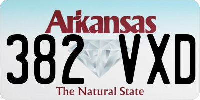 AR license plate 382VXD
