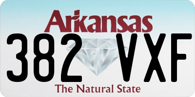 AR license plate 382VXF
