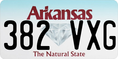 AR license plate 382VXG