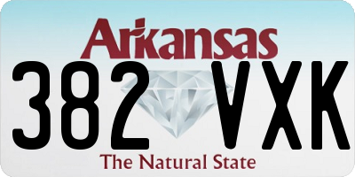 AR license plate 382VXK