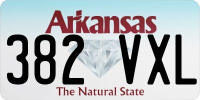 AR license plate 382VXL
