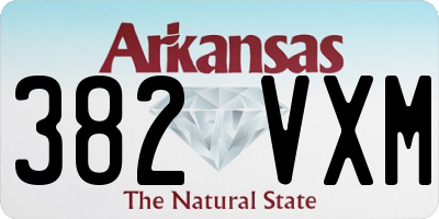 AR license plate 382VXM