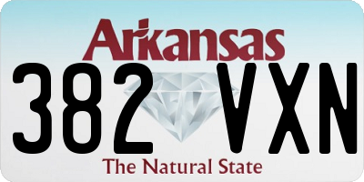 AR license plate 382VXN