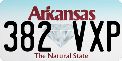AR license plate 382VXP