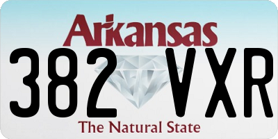 AR license plate 382VXR