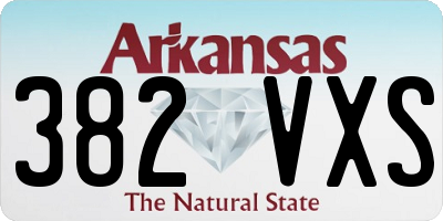 AR license plate 382VXS