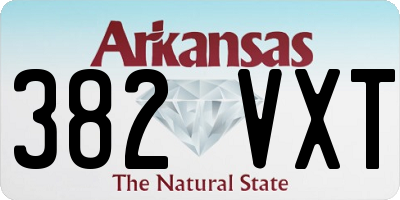 AR license plate 382VXT