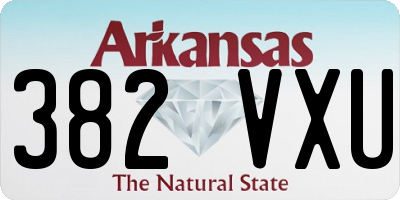 AR license plate 382VXU