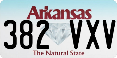 AR license plate 382VXV
