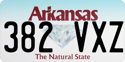 AR license plate 382VXZ