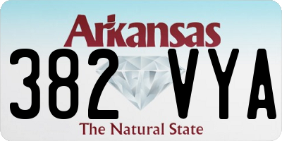 AR license plate 382VYA
