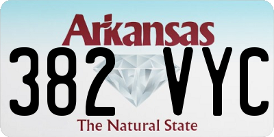 AR license plate 382VYC