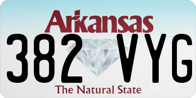 AR license plate 382VYG