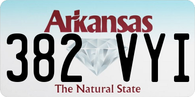 AR license plate 382VYI