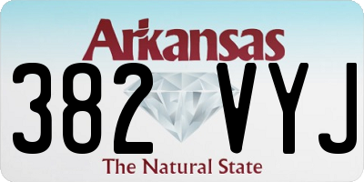 AR license plate 382VYJ
