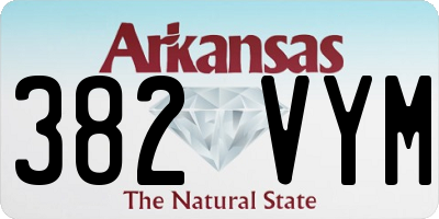 AR license plate 382VYM