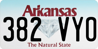 AR license plate 382VYO