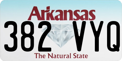AR license plate 382VYQ