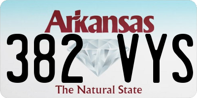 AR license plate 382VYS